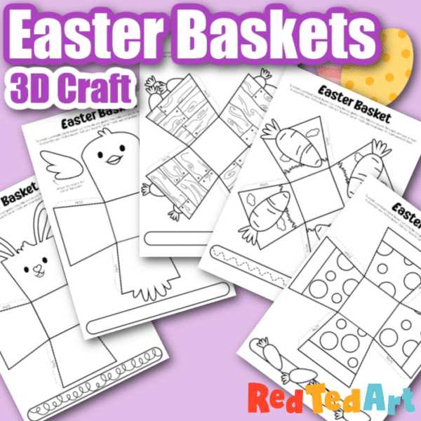 printable easter basket craft template printable easter basket craft template