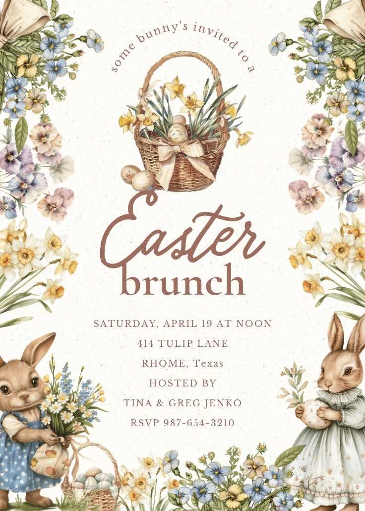 printable easter invitation