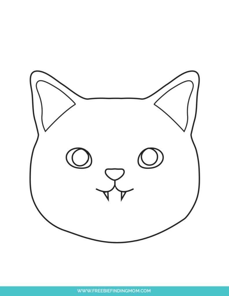 printable easy cat pumpkin stencil