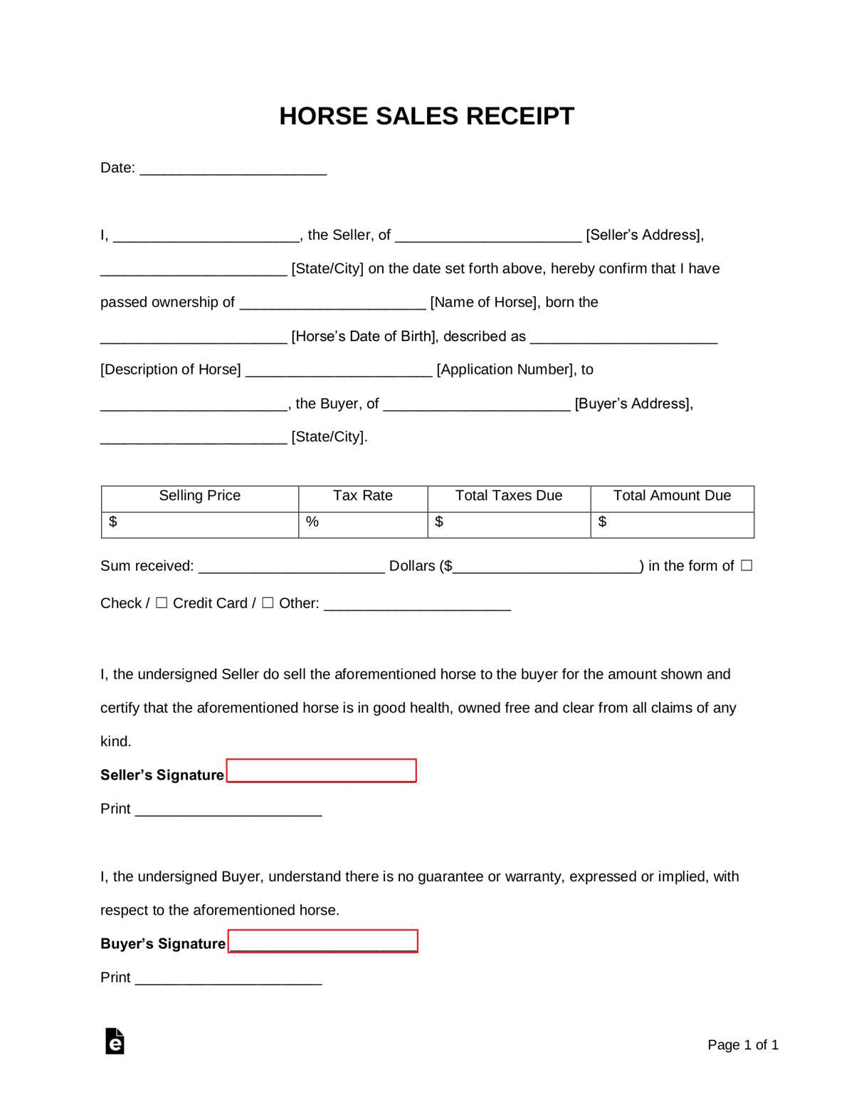 printable equine bill of sale printable equine bill of sale