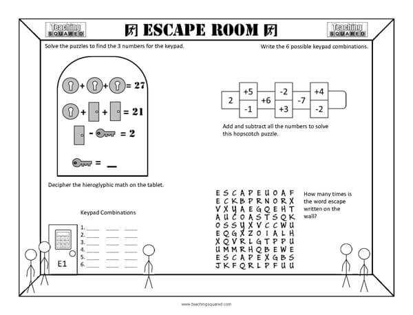 printable escape room