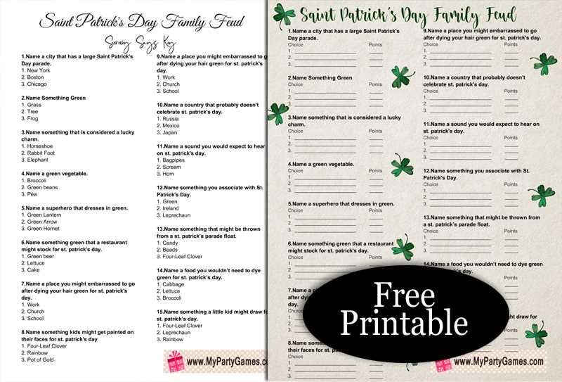 printable family feud questions printable family feud questions
