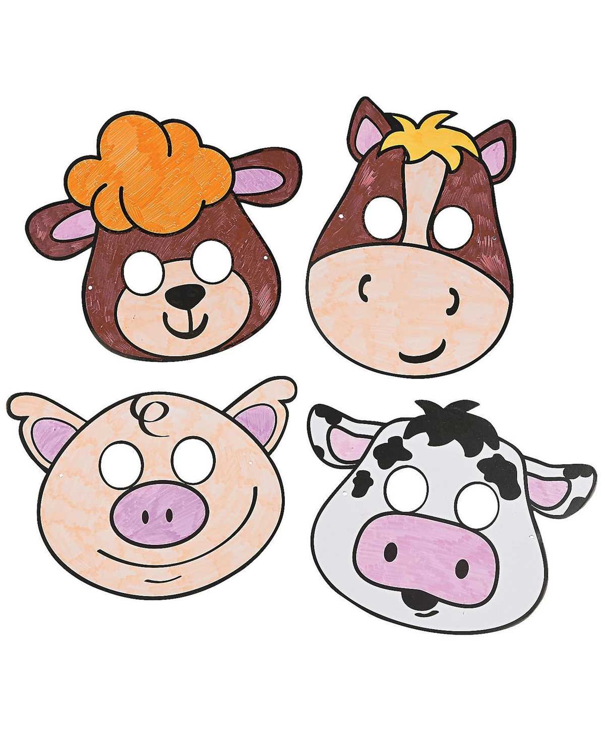 printable farm animal masks printable farm animal masks