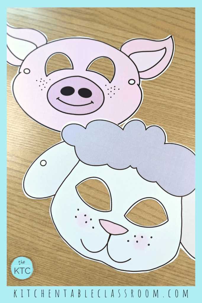 printable farm animal masks printable farm animal masks