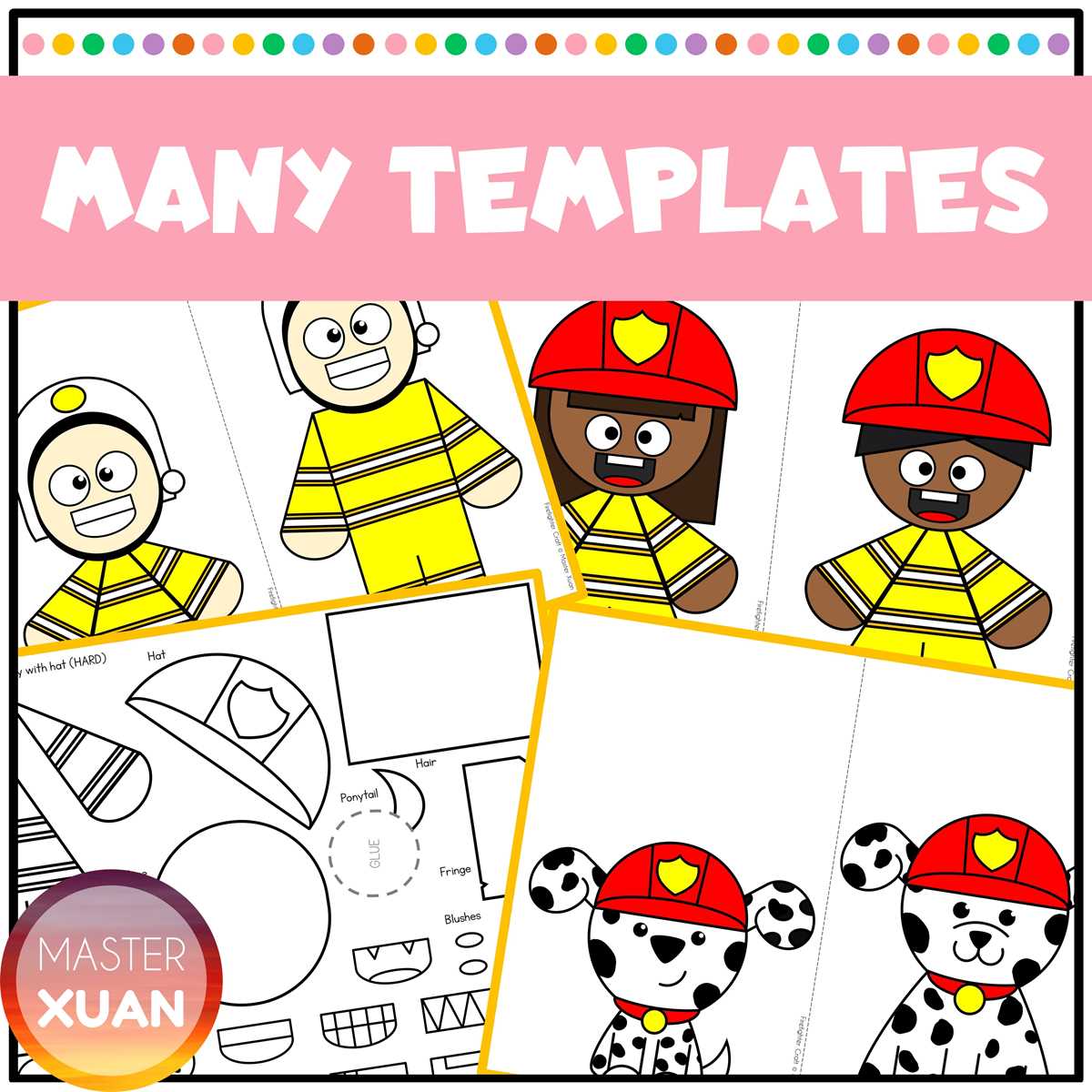 printable firefighter craft printable firefighter craft