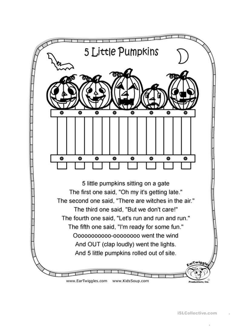 printable five little pumpkins printable five little pumpkins