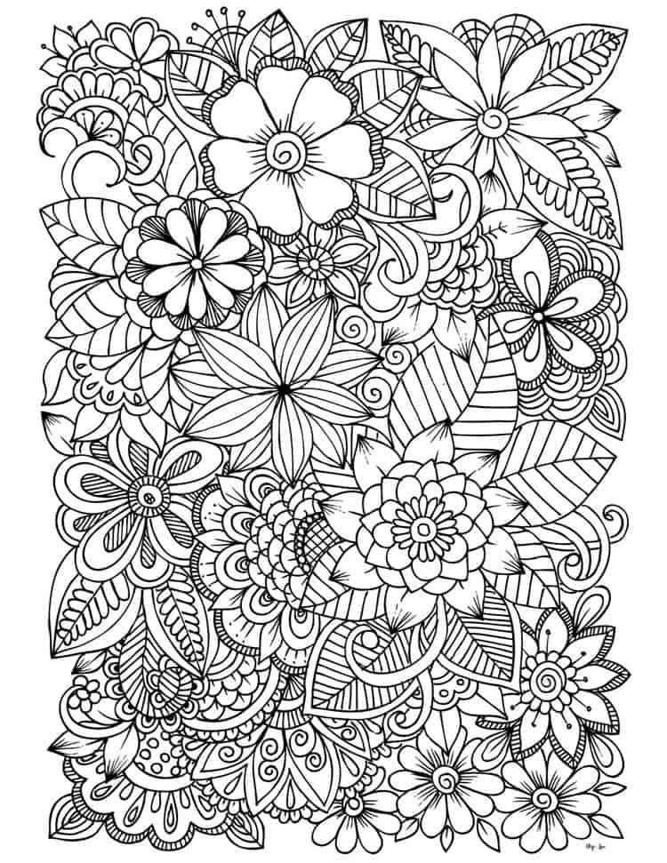 printable floral coloring pages