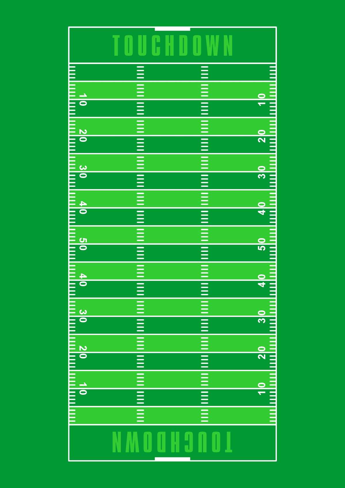 printable football field printable football field