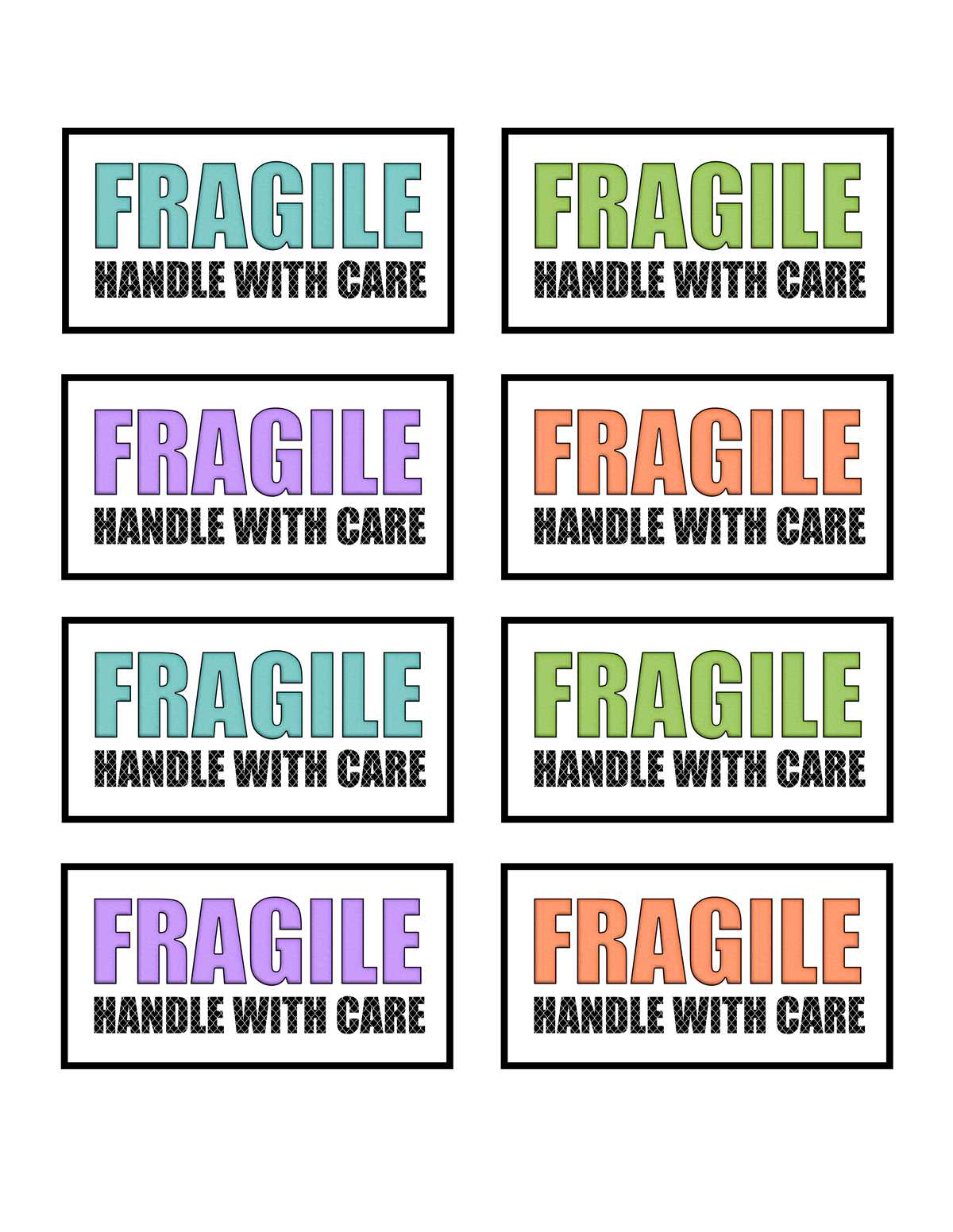 printable fragile stickers
