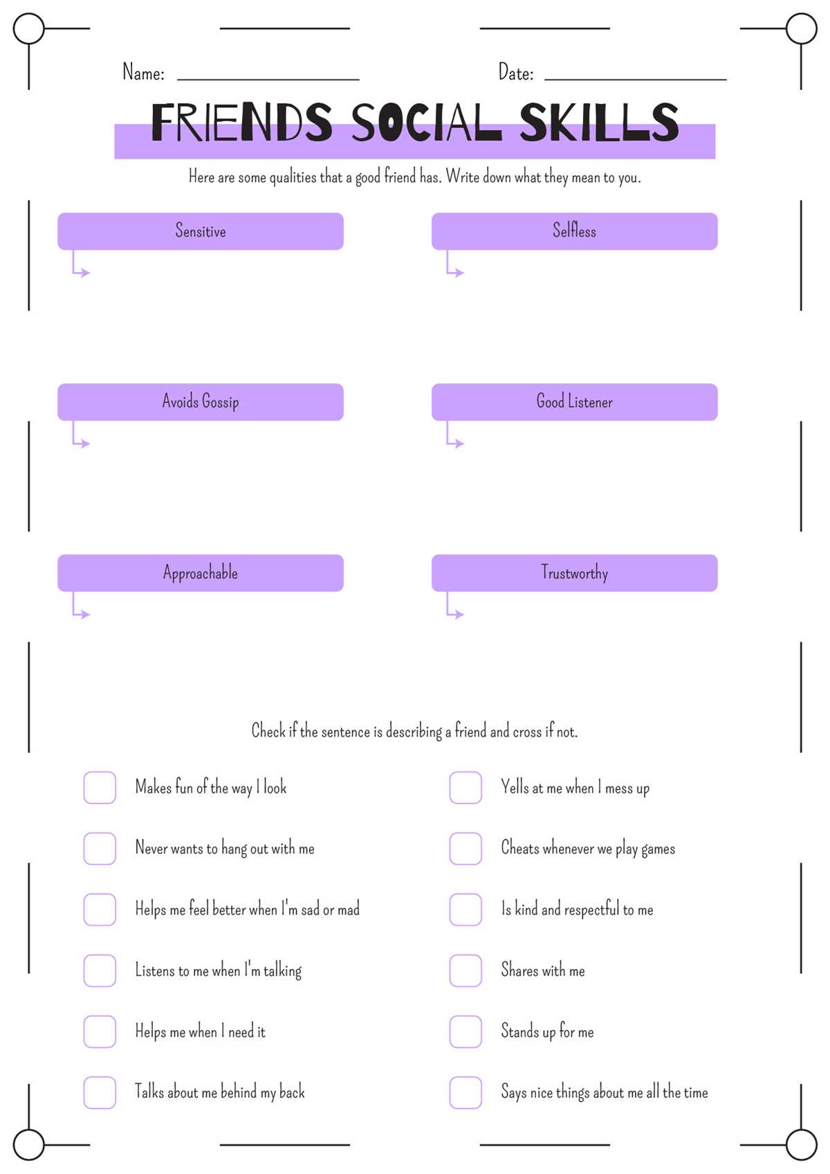 printable friendship activities printable friendship activities