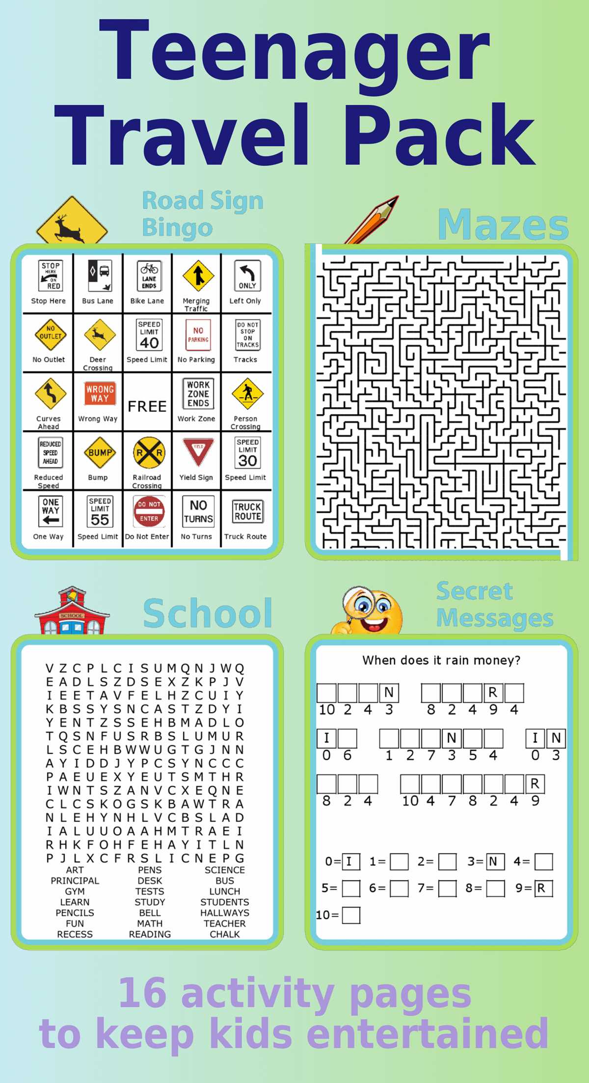 printable games for teens printable games for teens