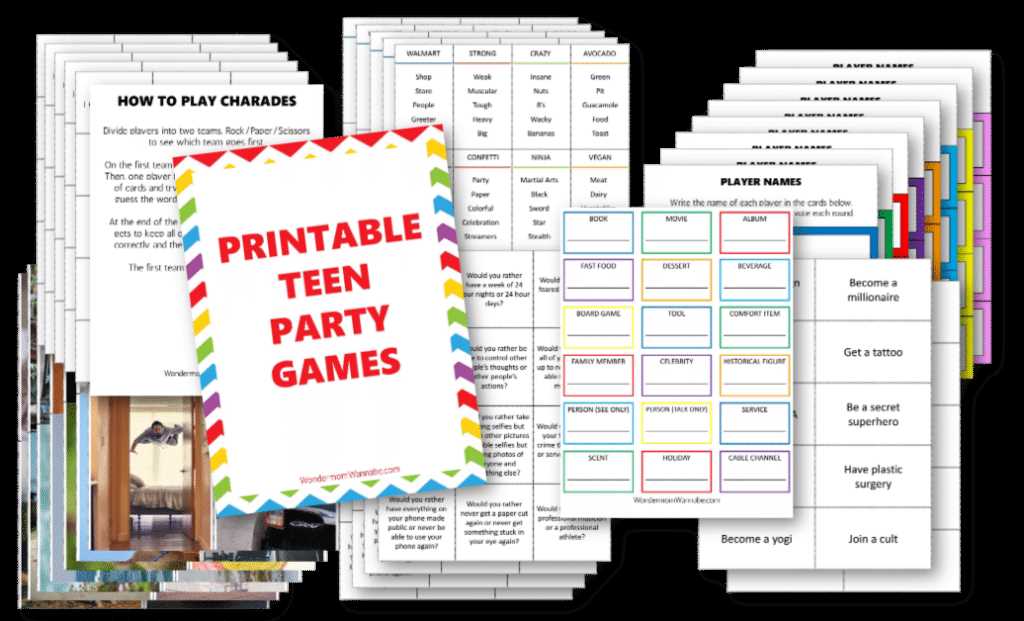 printable games for teens printable games for teens