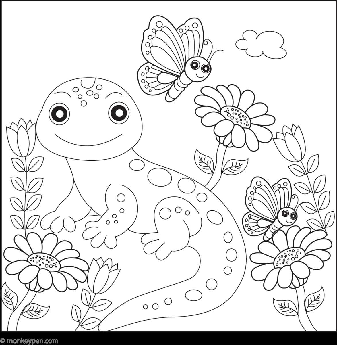 printable garden colouring pages