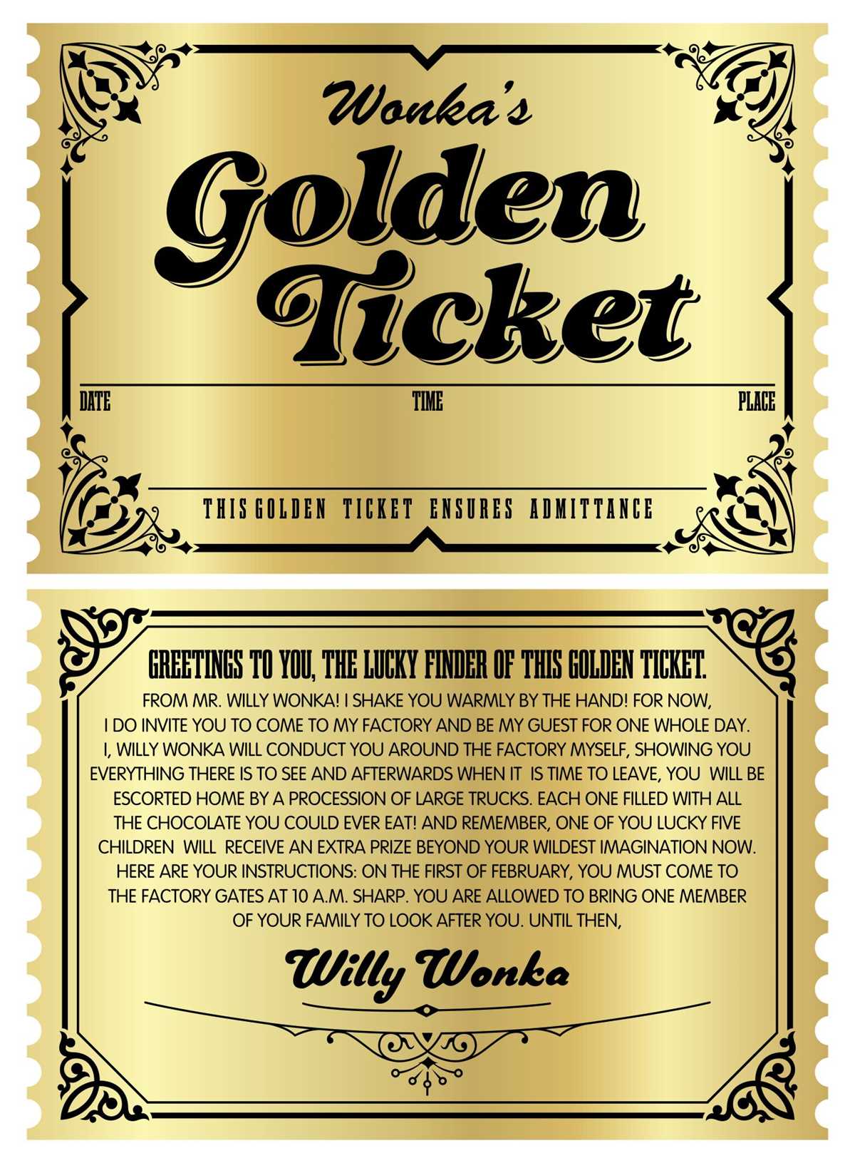 printable golden tickets