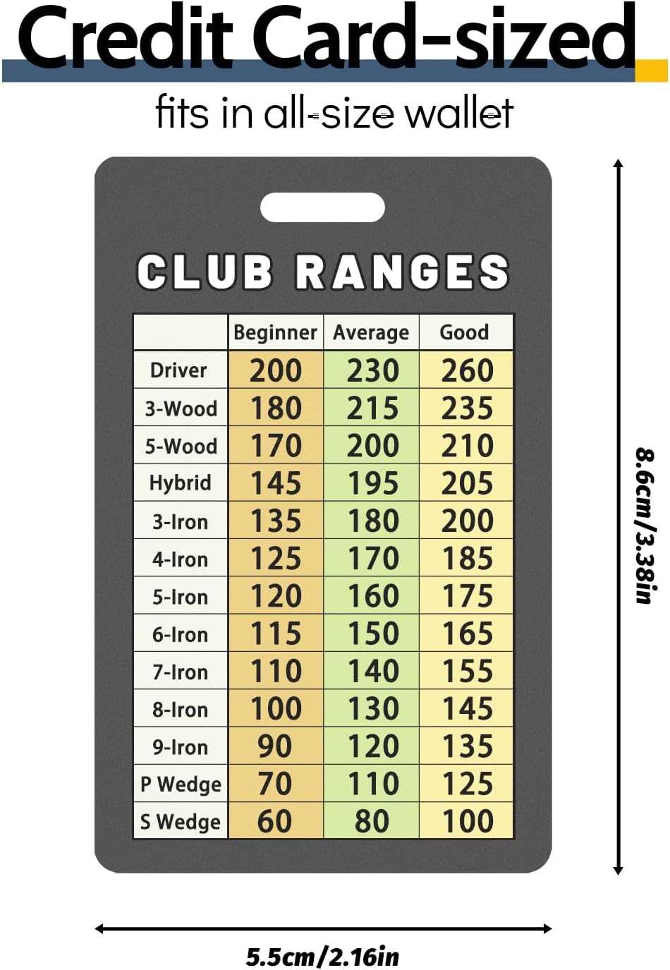 printable golf club distance chart printable golf club distance chart