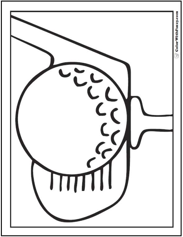printable golf coloring pages