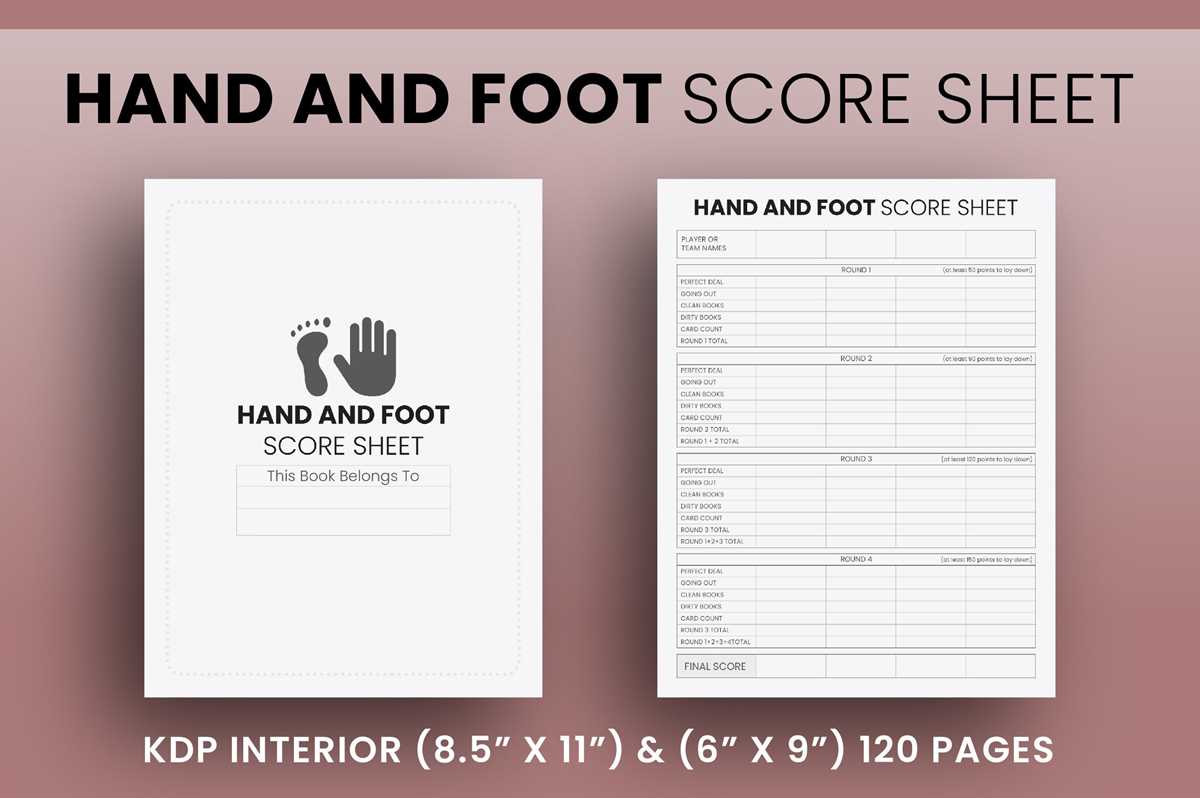 printable hand knee and foot score sheet
