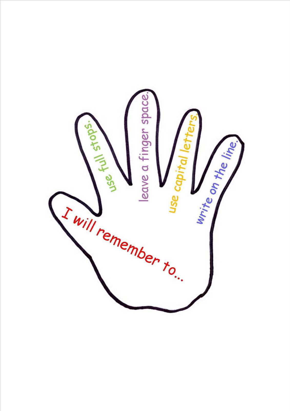 printable hand print outline printable hand print outline