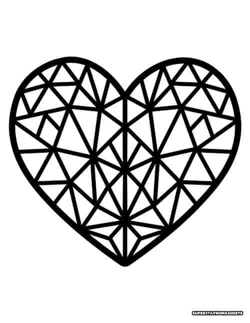 printable heart coloring page printable heart coloring page