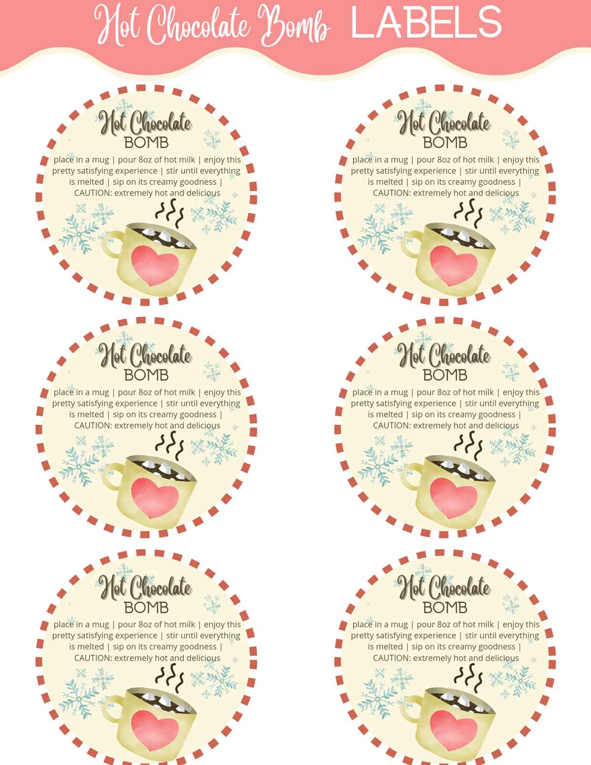 printable hot chocolate tags printable hot chocolate tags