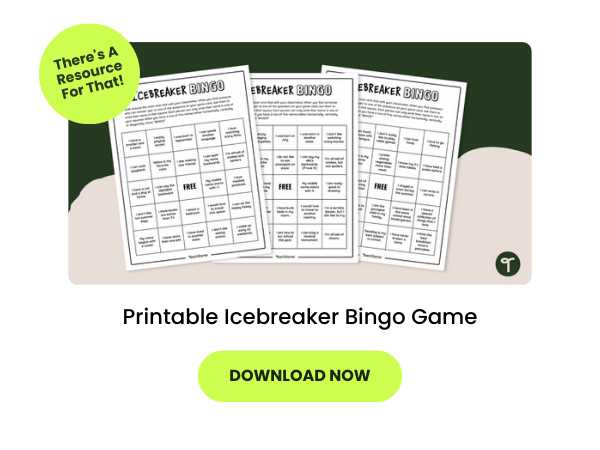 printable icebreaker games
