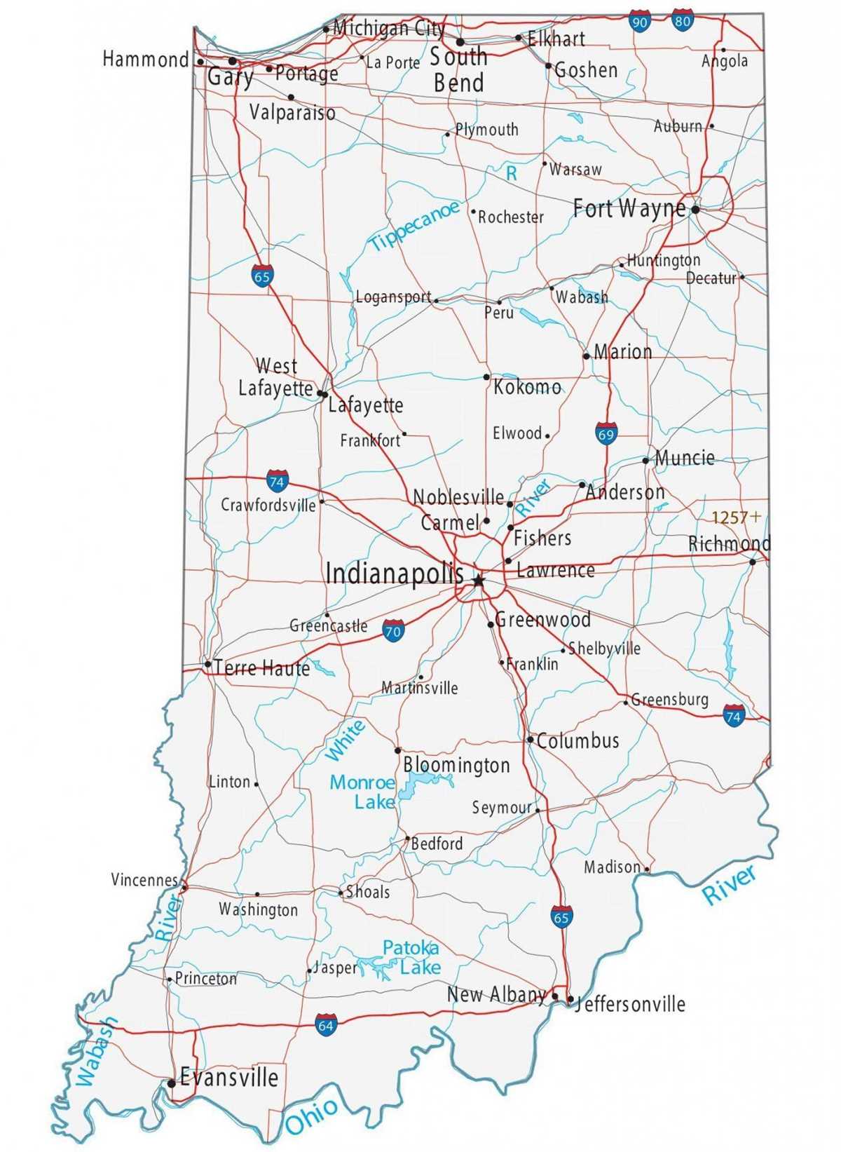 printable indiana map printable indiana map