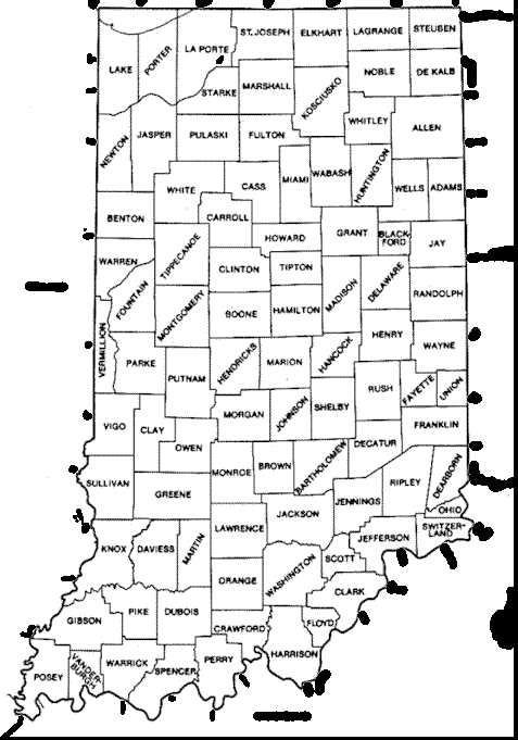 printable indiana map printable indiana map