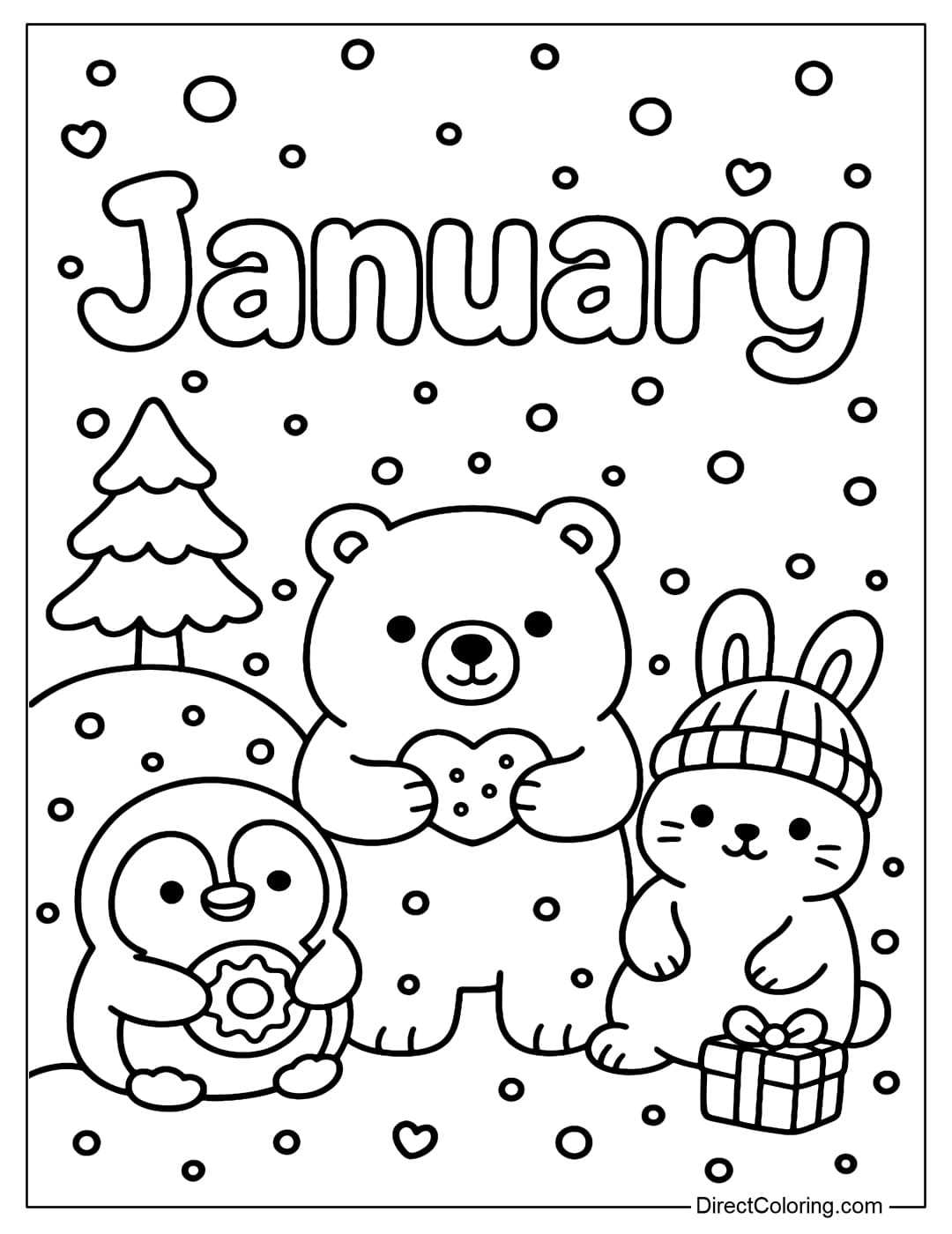 printable january coloring pages printable january coloring pages