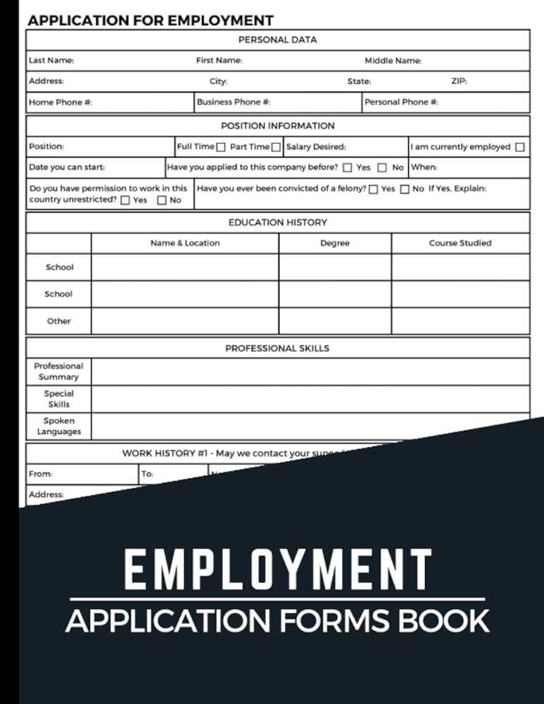 printable job applications for employers