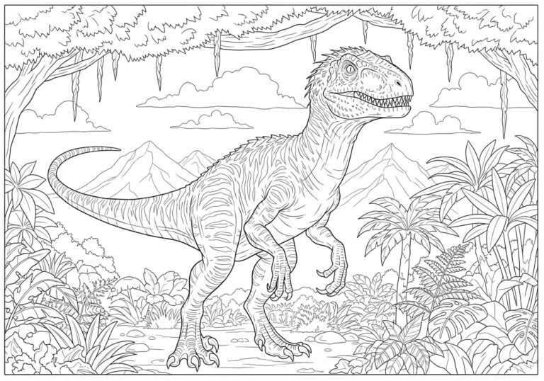 printable jurassic world coloring pages
