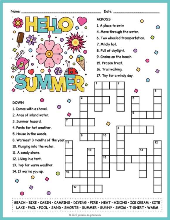 printable kids crossword puzzles