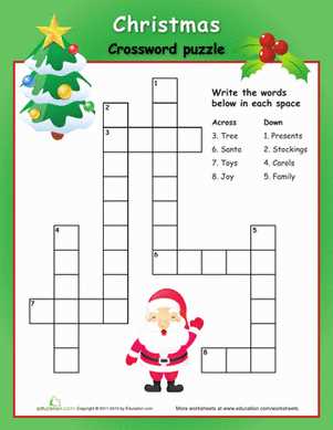 printable kids crossword puzzles