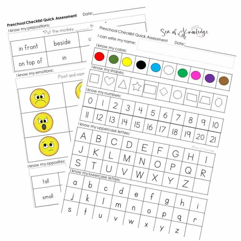printable kindergarten readiness checklist