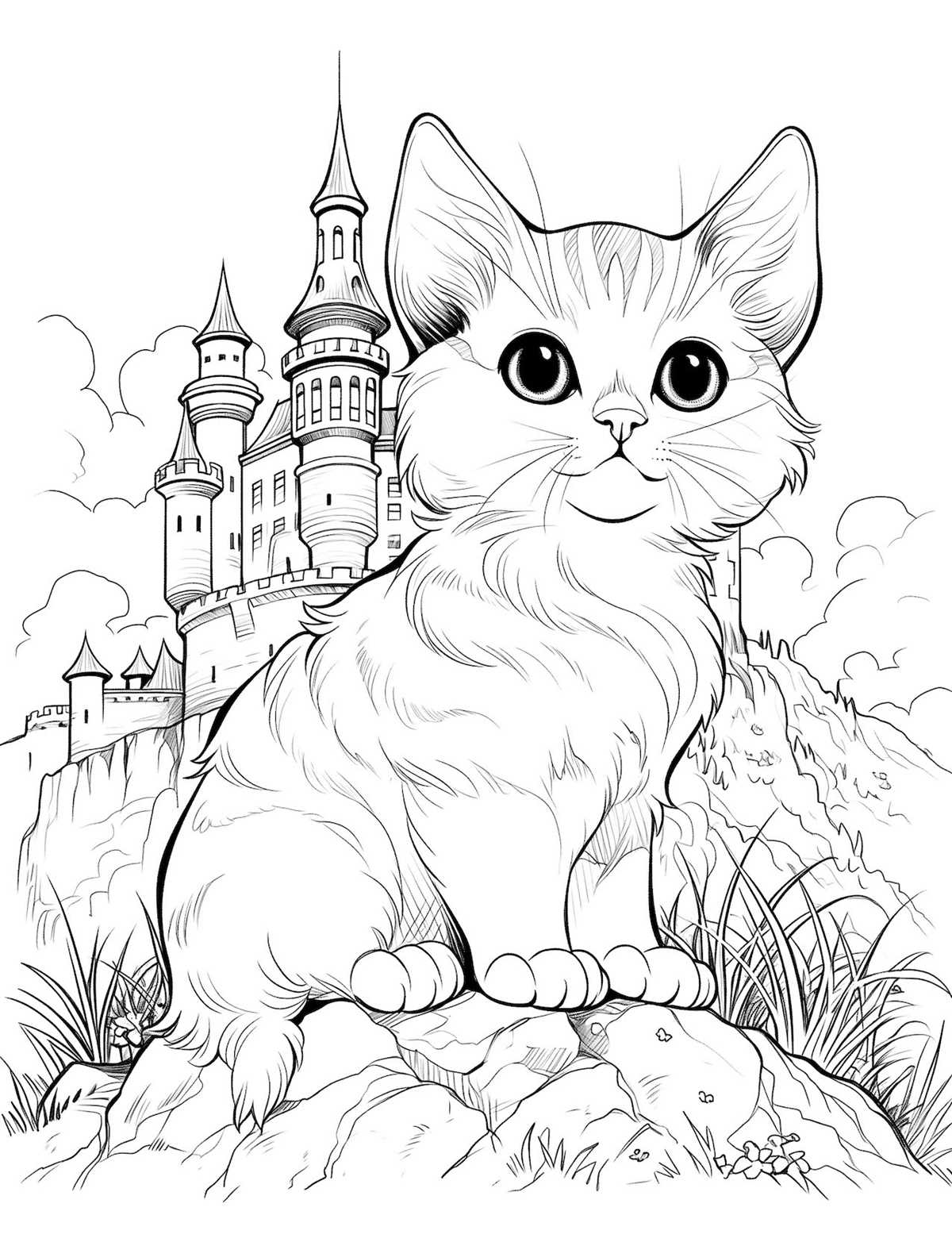 printable kitty coloring pages