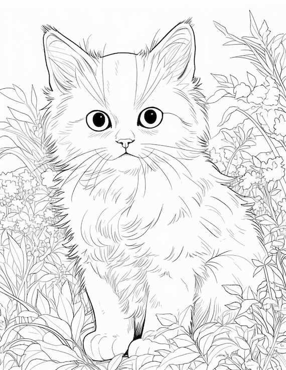 printable kitty coloring pages