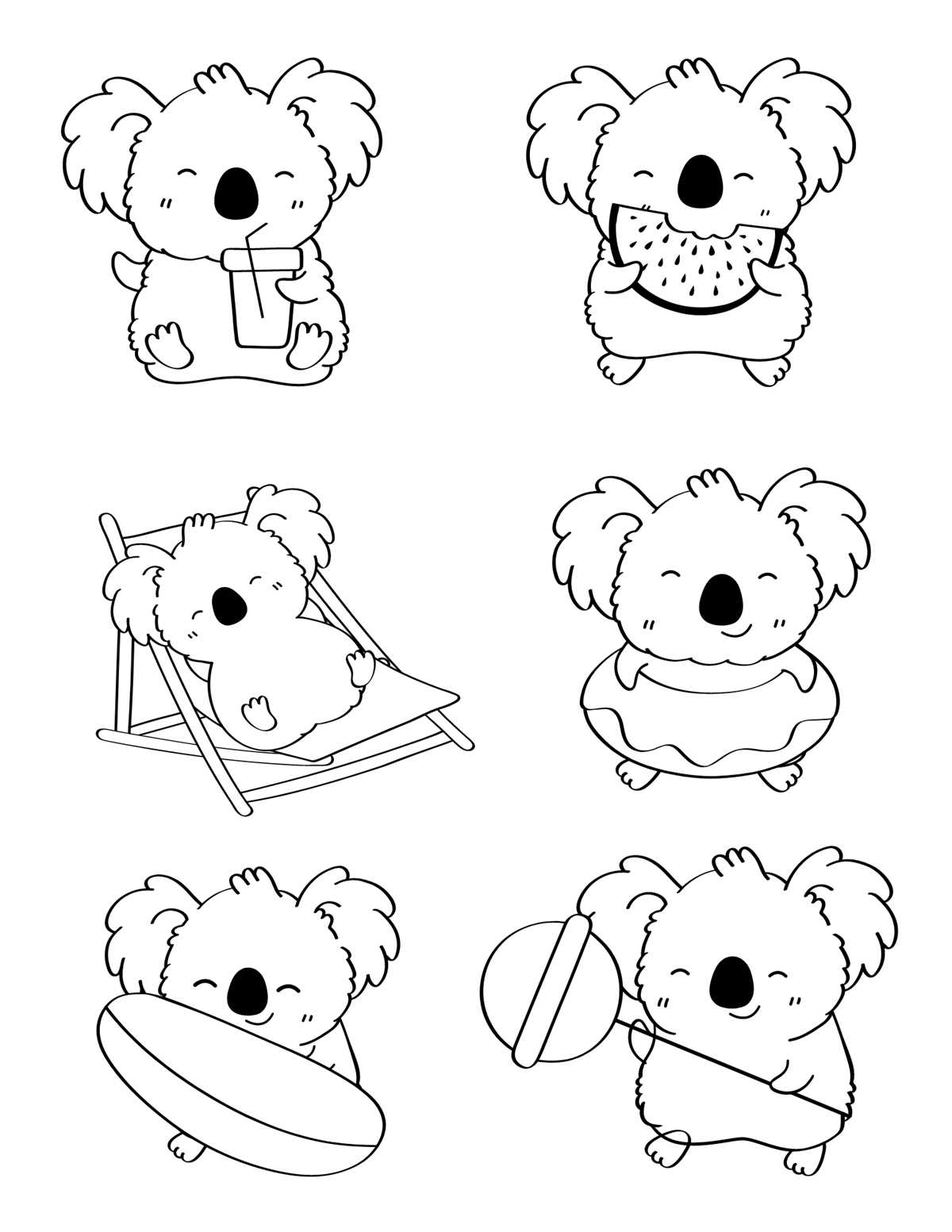 printable koala coloring pages
