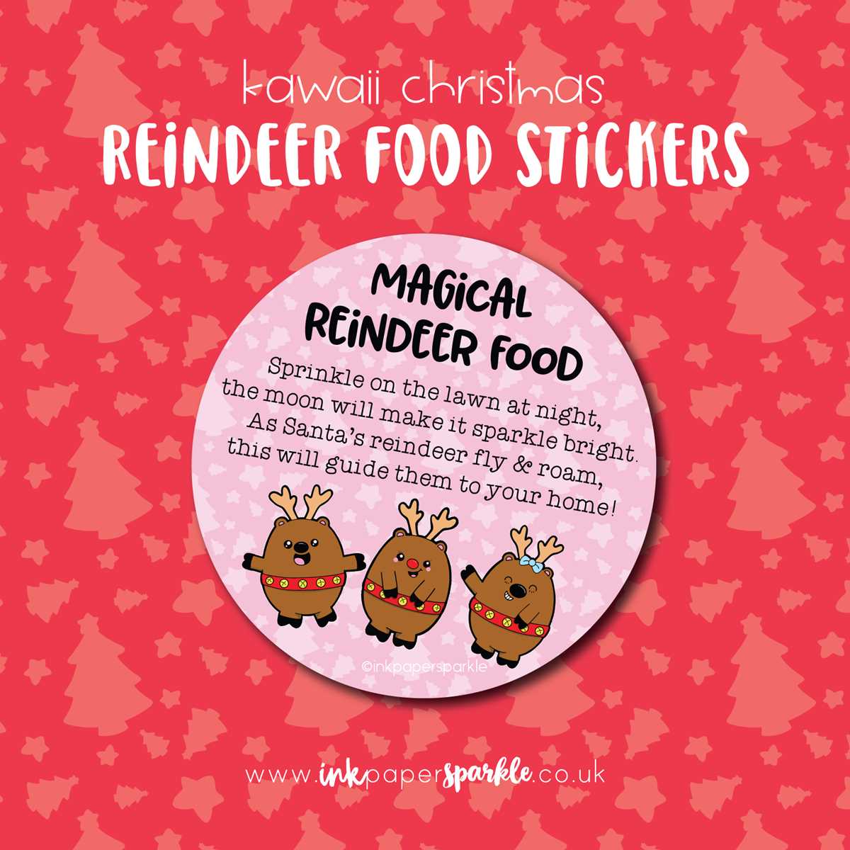 printable labels for reindeer food