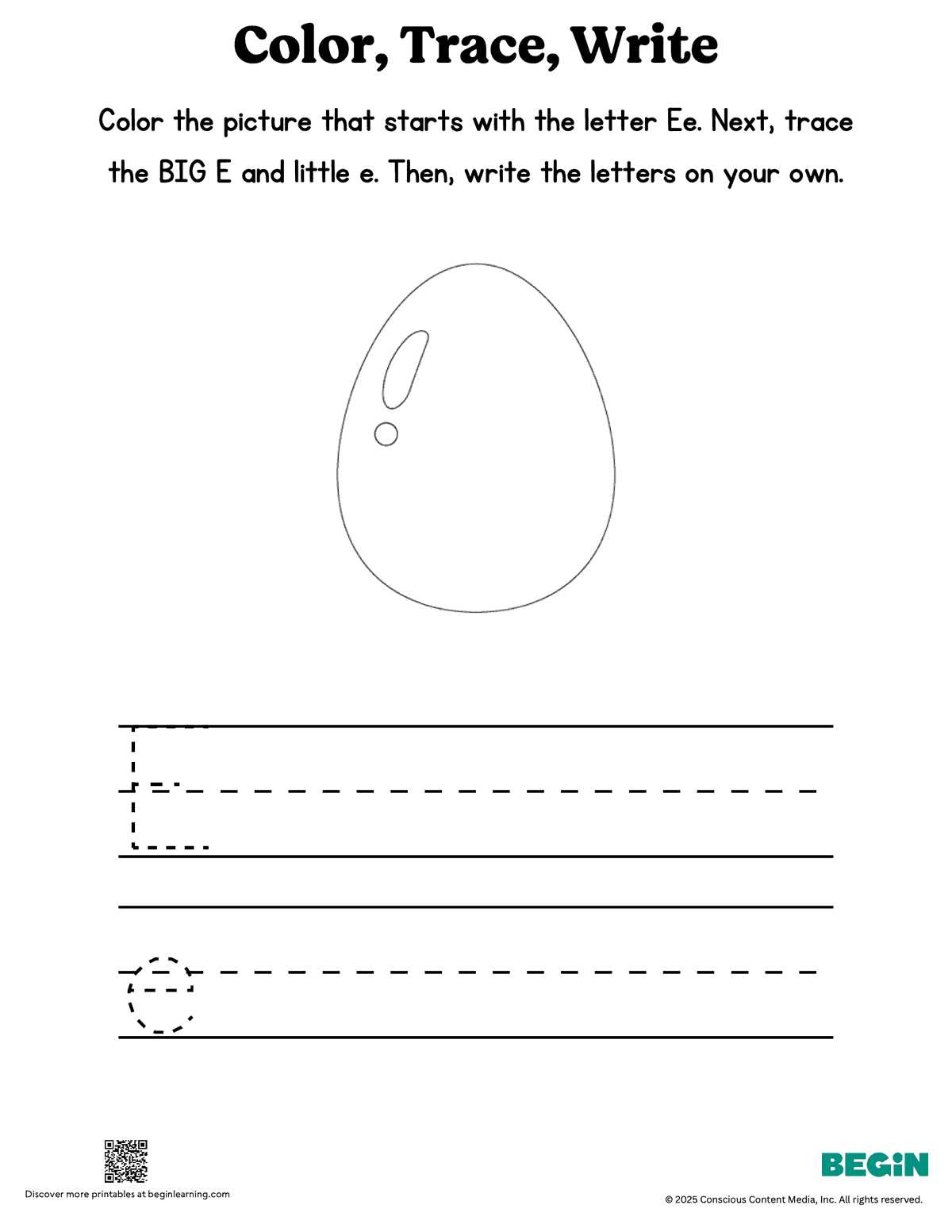 printable letter e printable letter e