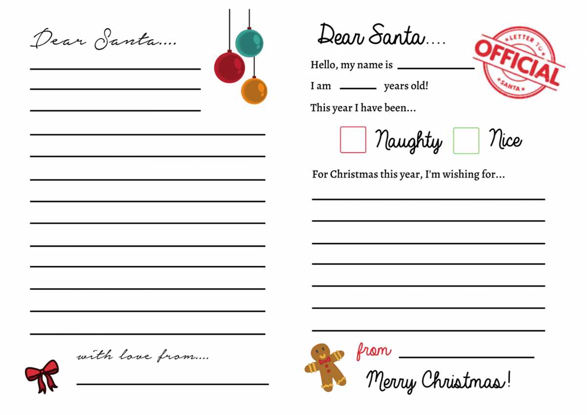 printable letter from santa printable letter from santa