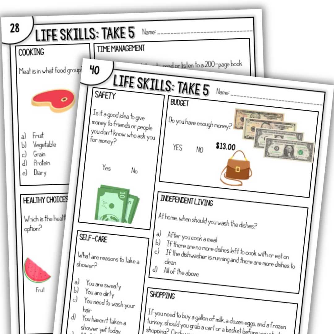 printable life skills activities printable life skills activities