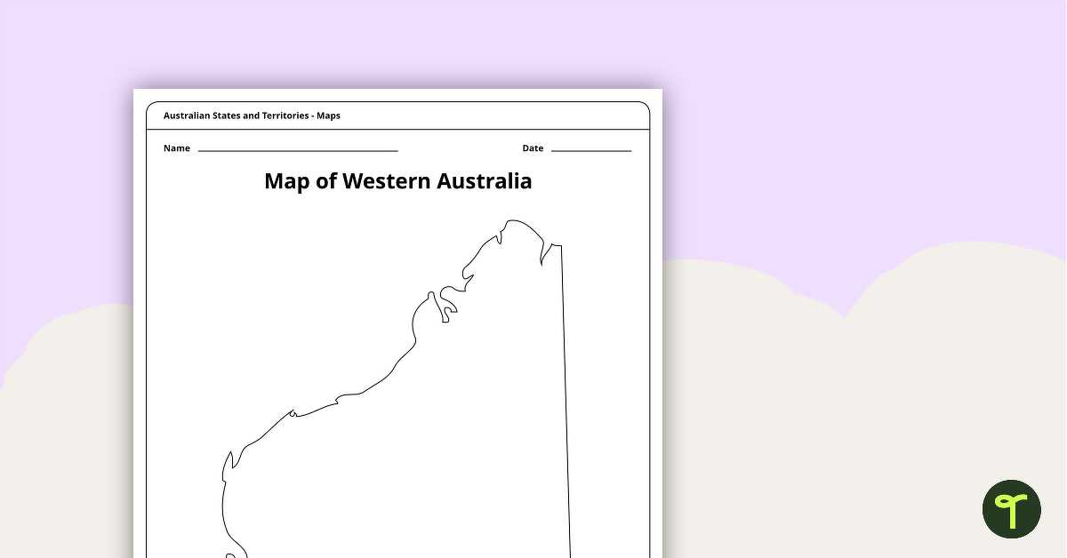 printable map of australia
