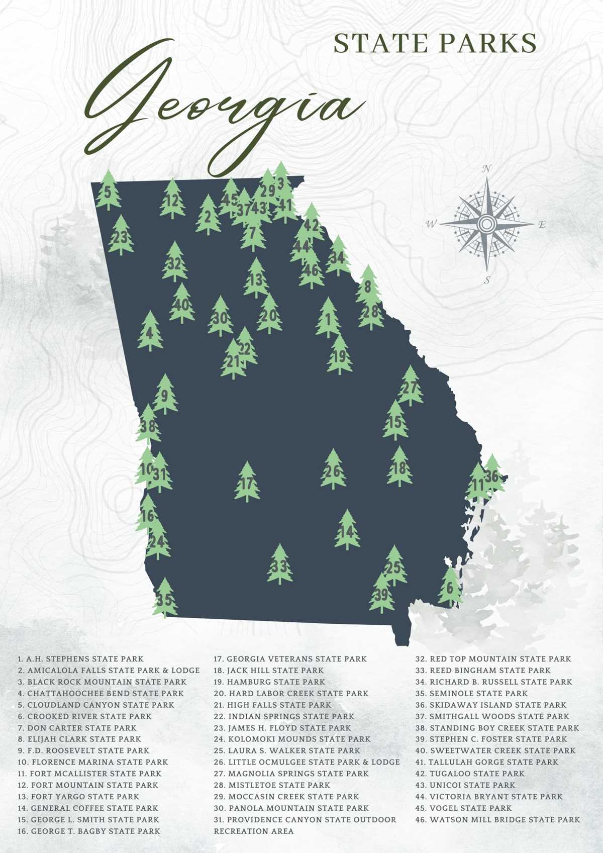 printable map of georgia usa