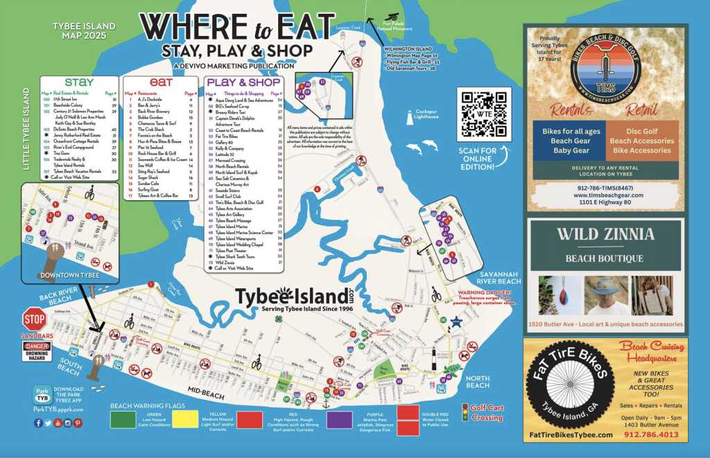 printable map of tybee island printable map of tybee island