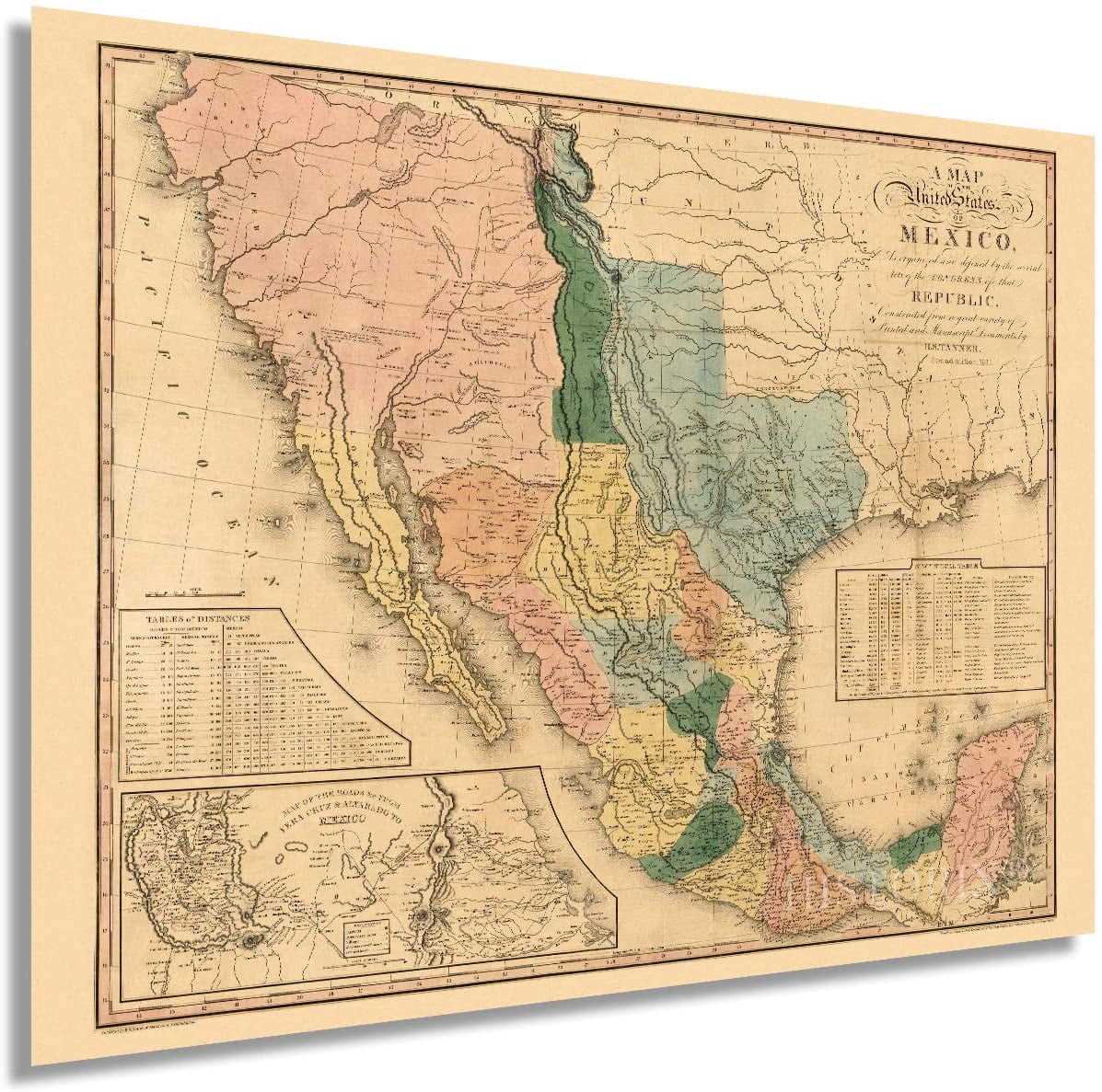 printable map of united states and mexico
