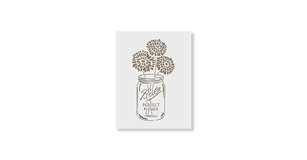 printable mason jar stencil printable mason jar stencil