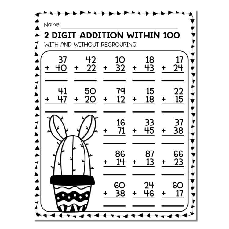 printable math for 2nd graders