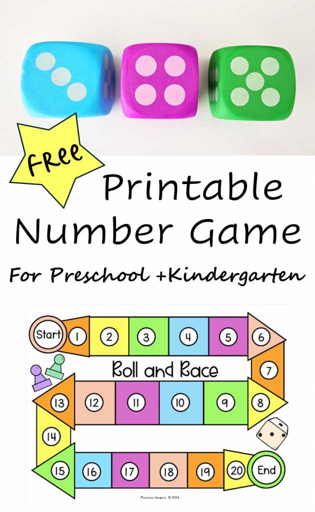 printable math games for kindergarteners