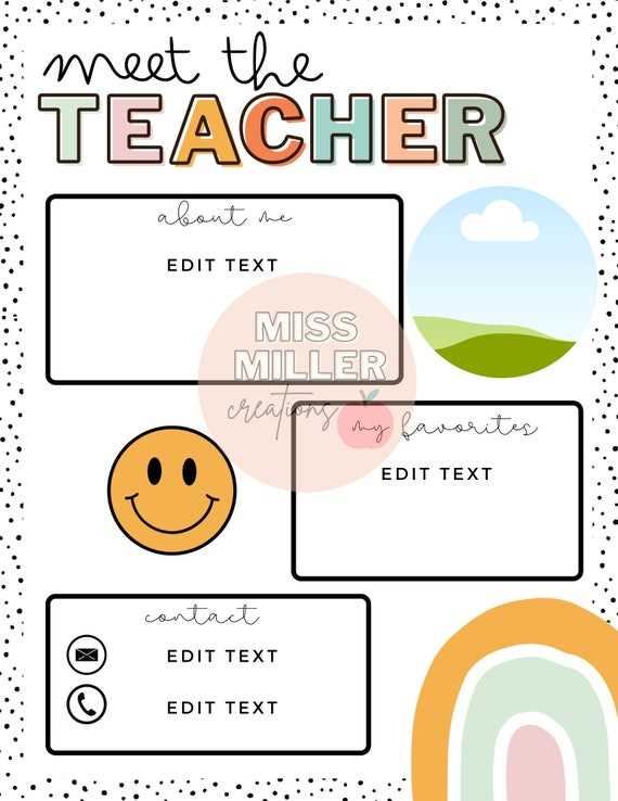 printable meet the teacher template