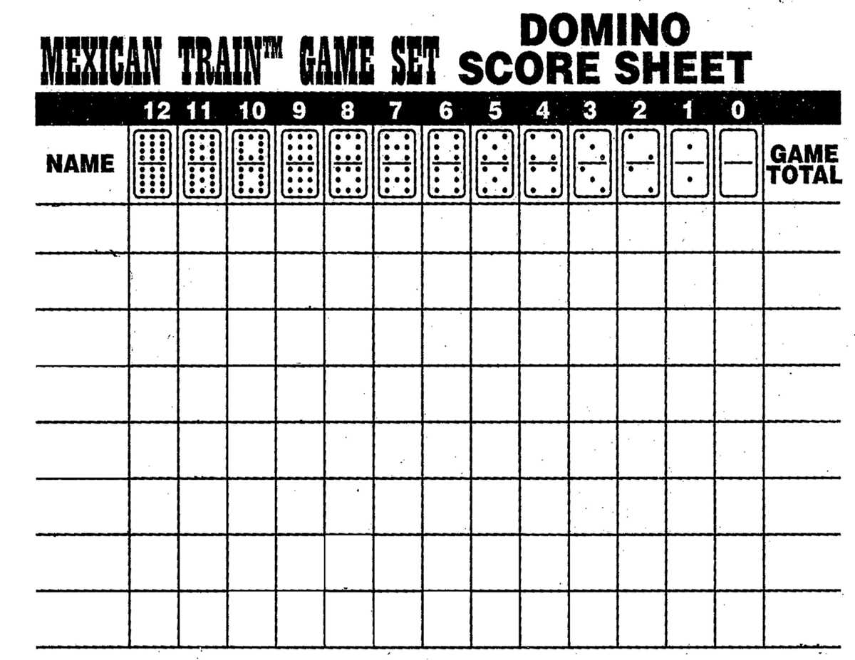 printable mexican train score sheet printable mexican train score sheet