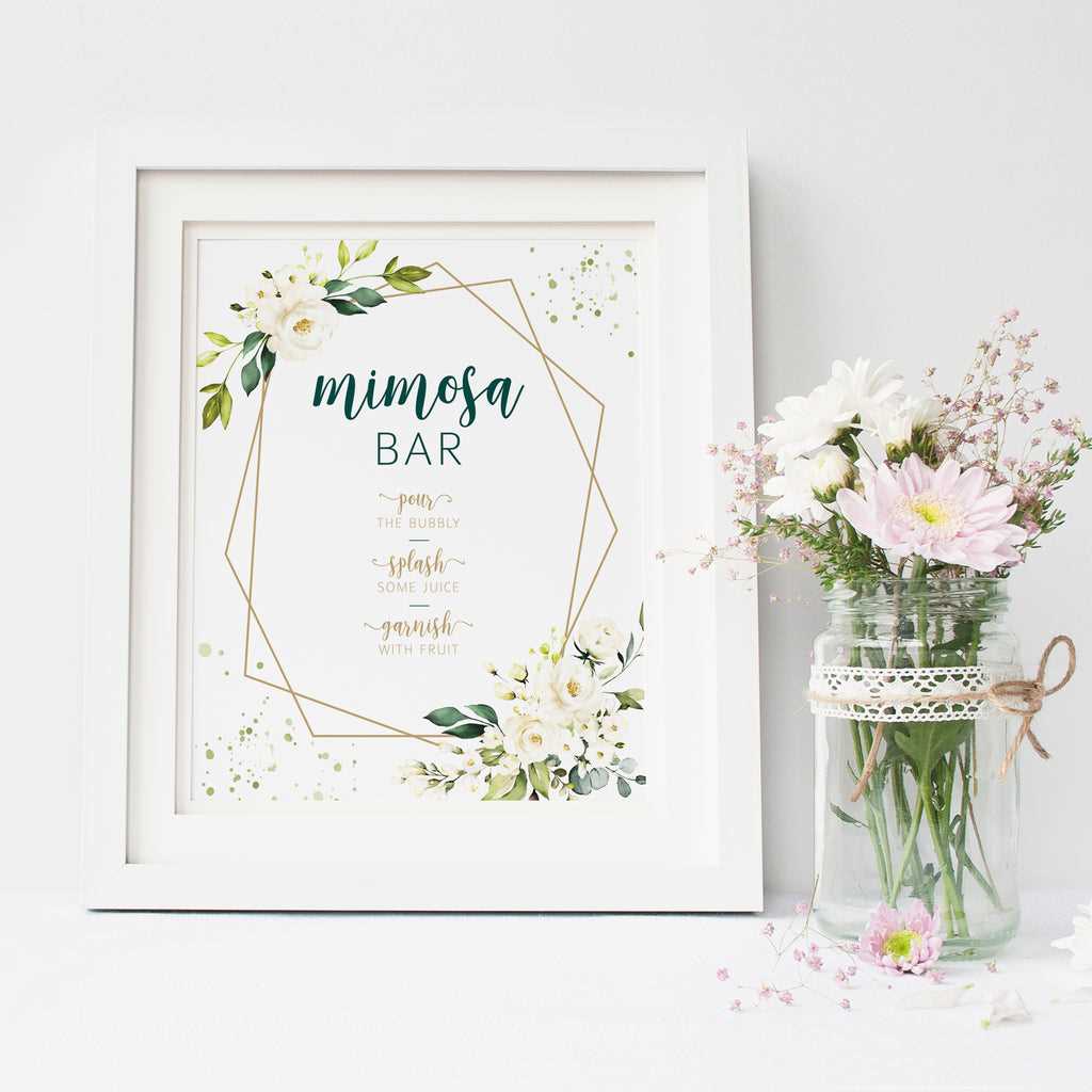 printable mimosa bar sign